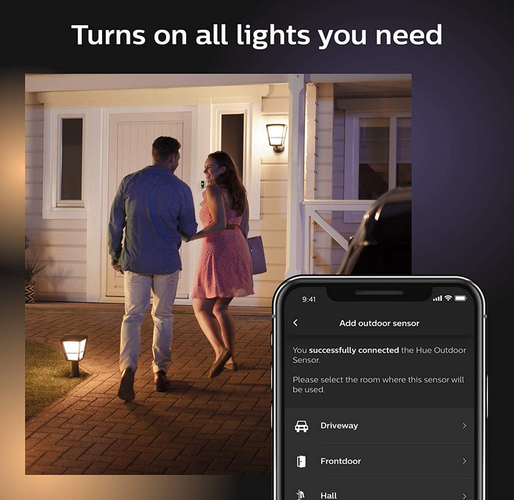 Philips Hue Dusk-to-Dawn Outdoor Motion Sensor for Smart Home, - Image 2