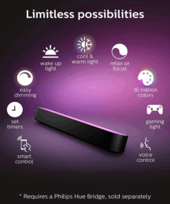 Alternative view of Philips - Hue Play White & Color Ambiance Smart LED Bar Light - Black (Single Pack)
