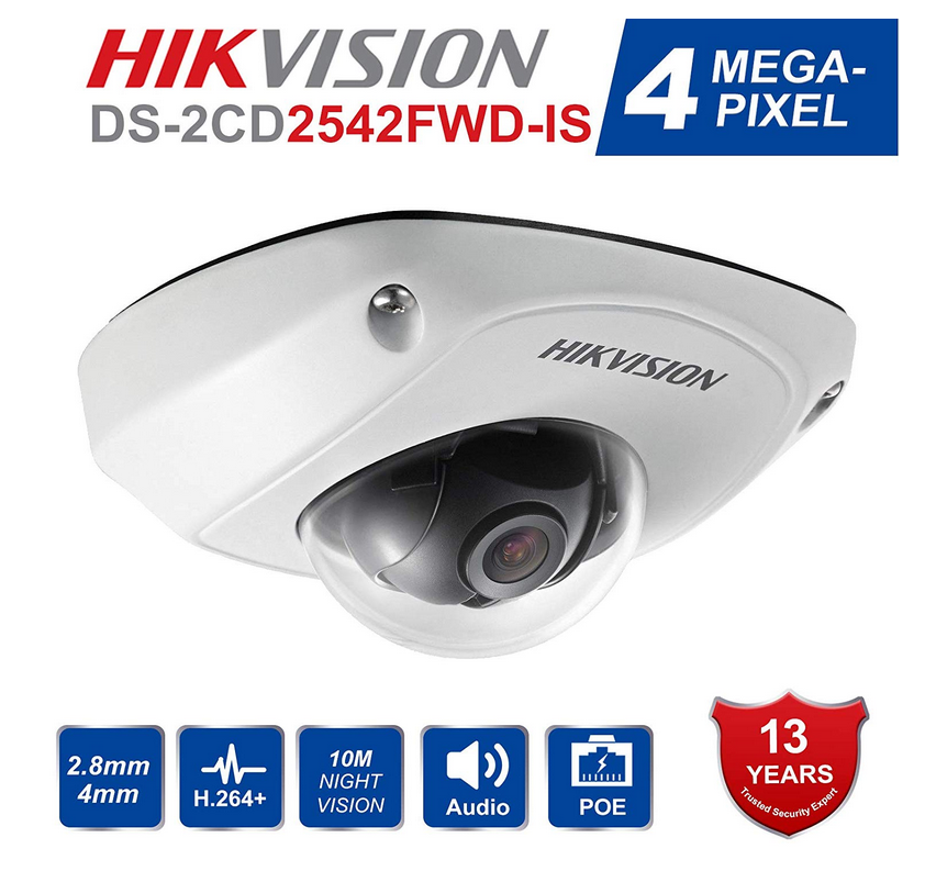 Hikvision 4 Megapixel Network Camera - Color DS-2CD2542FWD-IS