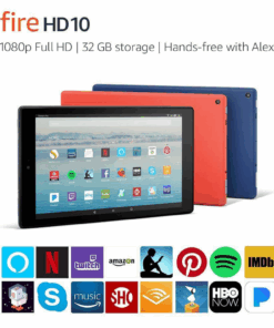 Fire HD 10 Tablet with Alexa Hands-Free, 10.1" 1080p Full HD Display, 32 GB, Marine Blue