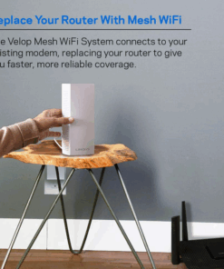 Alternative view of Linksys Velop Tri-Band Home Mesh WiFi System - WiFi Router/WiFi Extender for Whole-Home Mesh Network (3-pack, White)