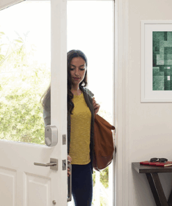 Alternative view of August Smart Lock, 3rd Gen technology - Silver, Works with Alexa