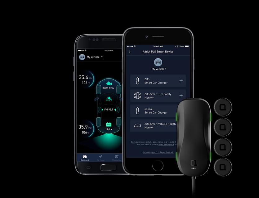 ZUS AccurateTemp Smart Tire Safety Monitor, TPMS with APP, Slow Leak Detection, Real Time Pressure & Temperature Alerts, Tire Pressure Monitoring System with 4 Upgraded External Cap Sensors - Image 3