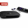 Roku 4 | HD and 4K UHD Streaming Media Player with Enhanced Remote (Voice Search, Lost Remote Finder, and Headphone), Quad-Core Processor, Dual-Band Wi-Fi, Ethernet, and USB Port (Open Box