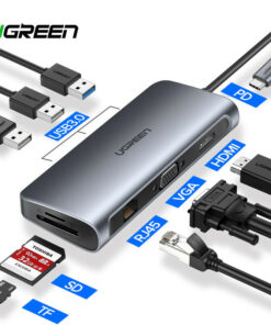Ugreen USB 3.0 HUB PD Charger USB-C to HDMI VGA Card Reader Ethernet Adapter