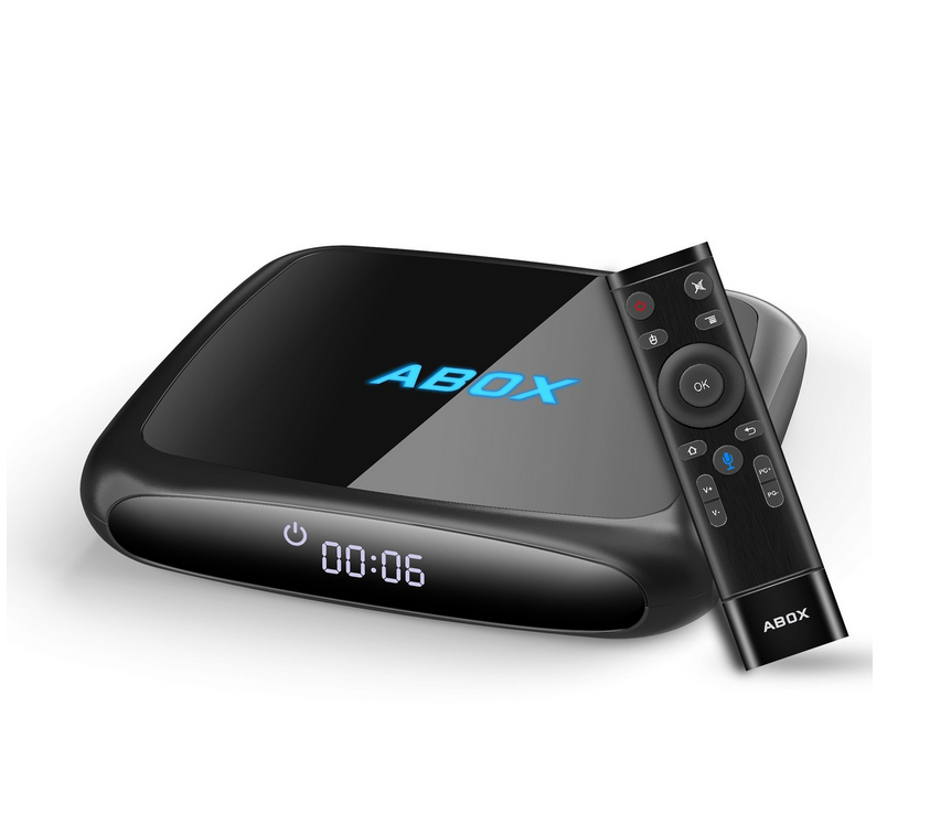ABOX A4 Android 7.1 TV Box with Voice Remote Ultra 4K HD Smart TV Box 2GB RAM 16GB ROM Bluetooth 4.0 S905W Quad Core A53 Processor 64 Bits