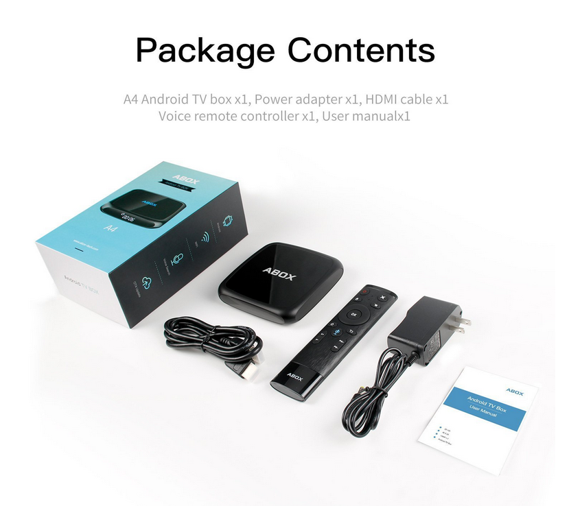 ABOX A4 Android 7.1 TV Box with Voice Remote Ultra 4K HD Smart TV Box 2GB RAM 16GB ROM Bluetooth 4.0 S905W Quad Core A53 Processor 64 Bits - Image 5