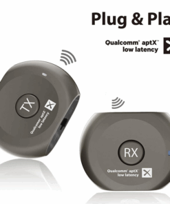 Avantree aptX Low Latency Wireless Transmitter and Receiver Set, Bluetooth Audio Adapter, Portable, for TV, Headphones, Speakers, Camera, etc, Plug & Play, No Delay, 3.5mm AUX & RCA - Lock