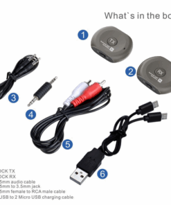 Alternative view of Avantree aptX Low Latency Wireless Transmitter and Receiver Set, Bluetooth Audio Adapter, Portable, for TV, Headphones, Speakers, Camera, etc, Plug & Play, No Delay, 3.5mm AUX & RCA - Lock