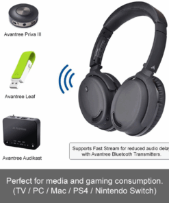 Alternative view of Avantree Active Noise Cancelling Wireless Bluetooth Headphones (ANC)