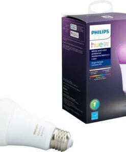 Philips Hue White and Color Ambiance A19 LED Smart Bulb, Bluetooth & Zigbee compatible (Hue Hub Optional), Works with Alexa & Google Assistant – A Certified for Humans Device