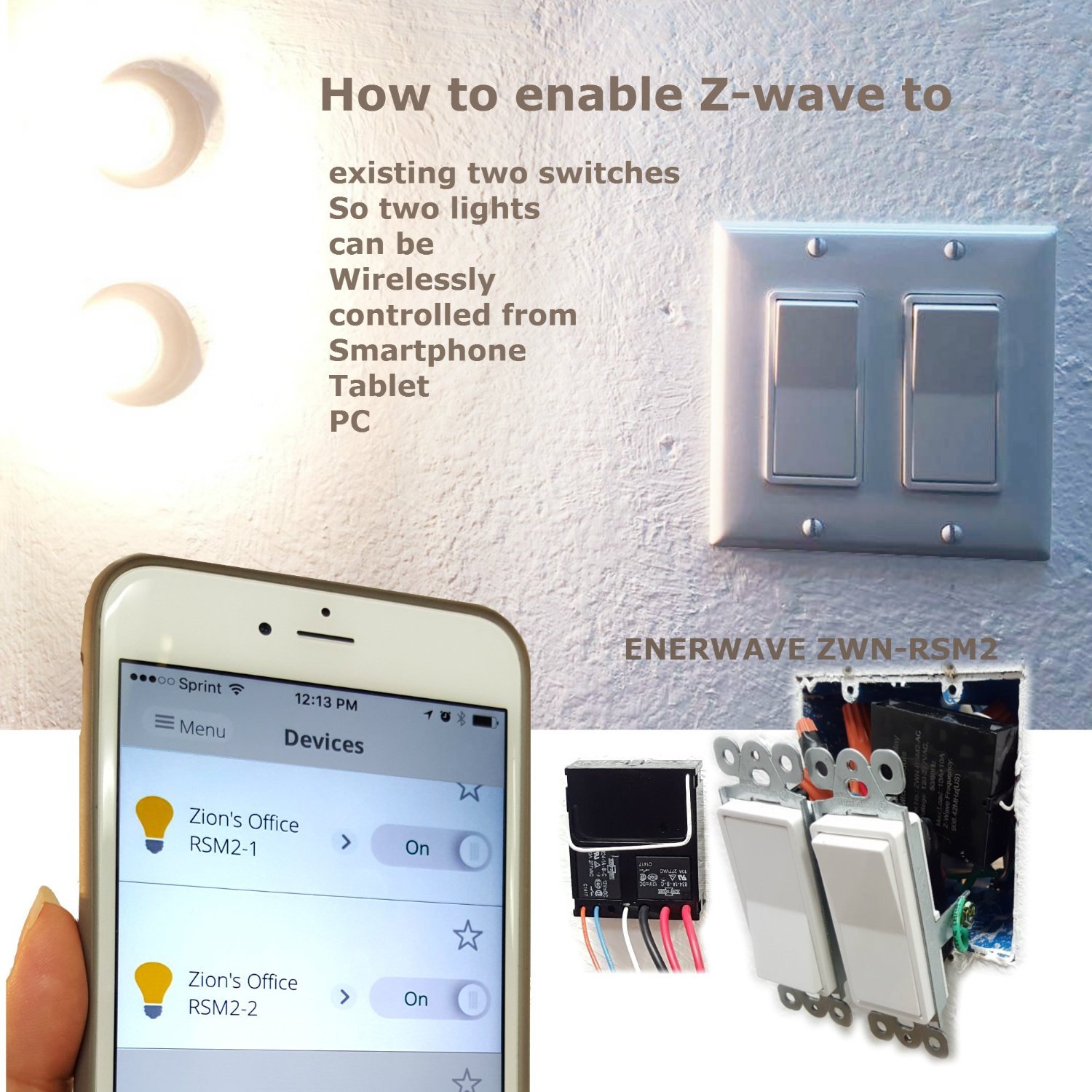 ZWN-RSM2 Plus Z-Wave Smart Dual Relay Switch Module Home Wireless Automation - Image 7
