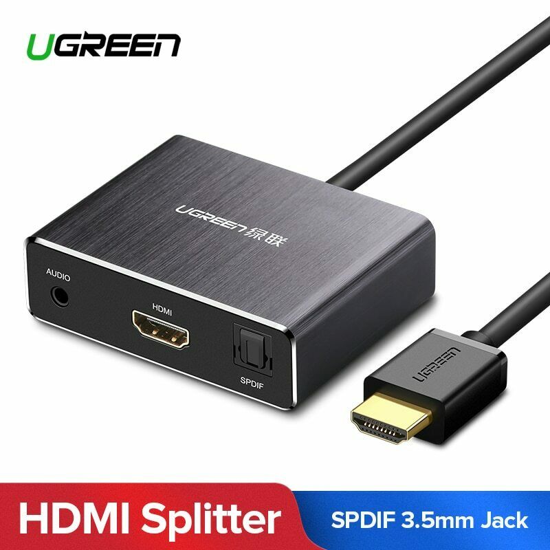 Ugreen HDMI Audio Extractor 4K HDMI Audio Splitter Optical Toslink SPDIF Audio Adapter Converter 3.5 jack for PS4, HDMI Splitter