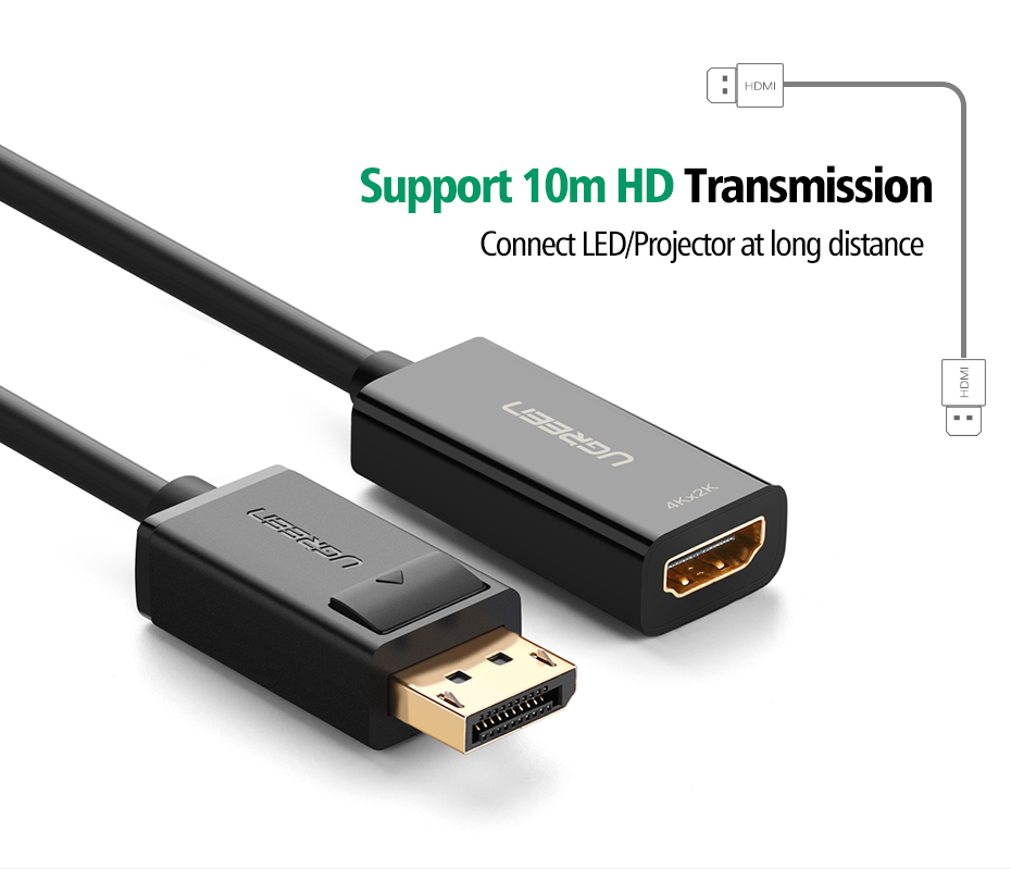 Ugreen 4K DisplayPort to HDMI Cable Adapter DP Converter For Projector HDTV 1080P - Image 4
