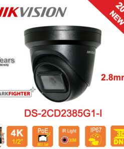 Hikvision 4K Darkfighter DS-2CD2385G1-I Black 2.8MM IR IP67 Security Camera POE