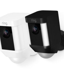 Ring Spotlight Cam Battery HD Security Camera with Built Two-Way Talk-White