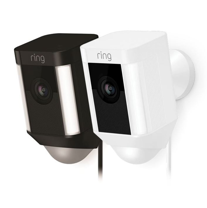 Ring Spotlight Cam Wired: Plugged-in HD security camera with built-in spotlights -Black,
