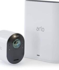 Arlo Ultra 4K UHD & HDR Smart Home Security Camera System, Indoor/Outdoor Security Cameras with Colour Night Vision, 180 Degree View, 2-Way Audio, Spotlight, Siren