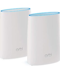 NETGEAR Orbi Tri-band Whole Home Mesh WiFi System with 3Gbps Speed (RBK50) – Router & Extender replacement covers up to 5,000 sq. ft., 2-pack includes 1 router & 1 satellite