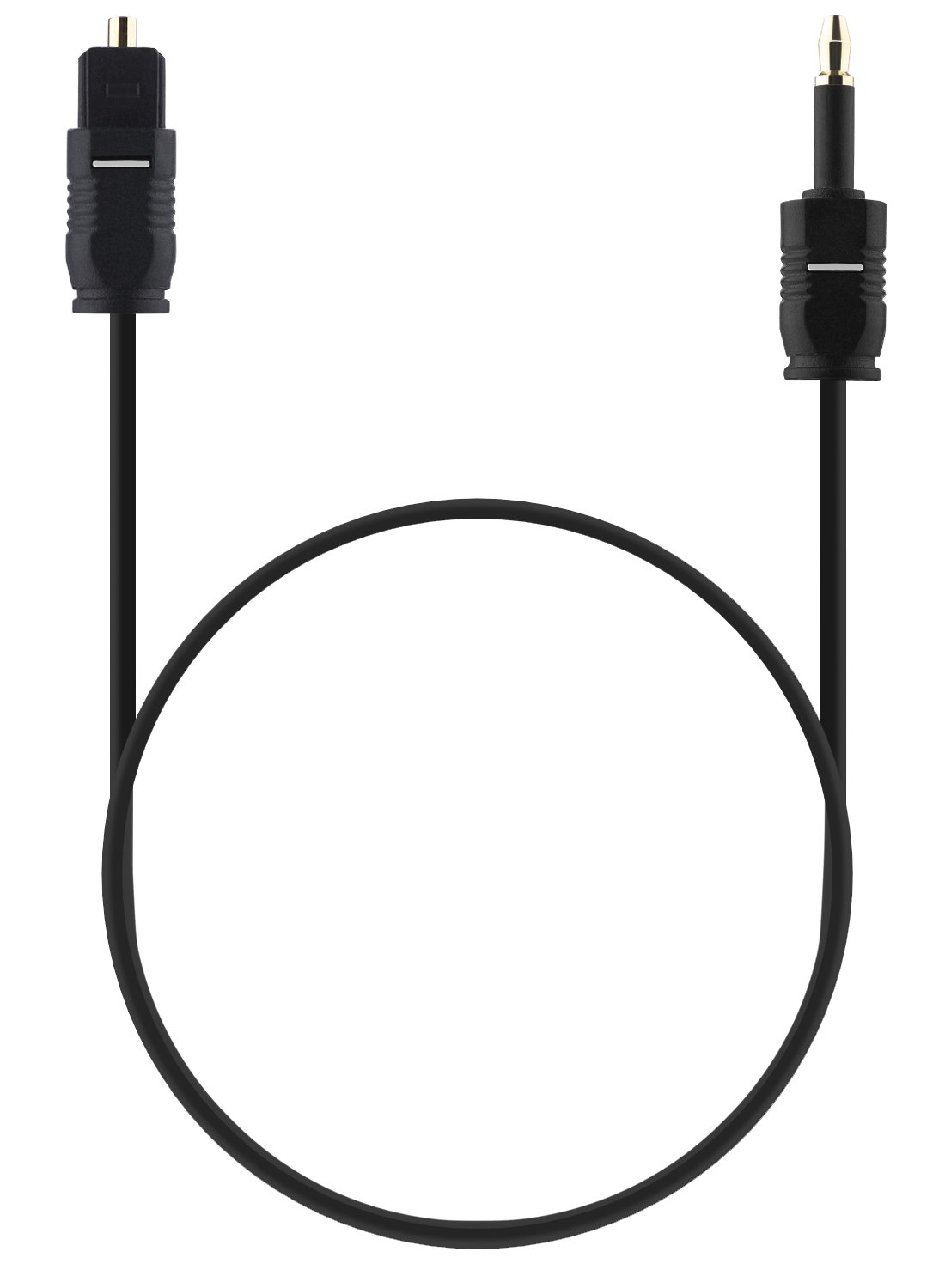 Toslink to Mini Toslink Cable (3 FT), Digital Optical Audio Male to Male S/PDIF Fiber Optic Cord for Mi Box S Apple MacBook Pro, Mac Pro/Mini, iMac, Chromecast Audio - Image 3