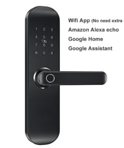 Alternative view of WiFi Fingerprint Smart Door Lock,Touchscreen, Electronic Keyless Entry Door Mortise Lock with RFID Cards + Smart Life App Remotely and Mechanical Key
