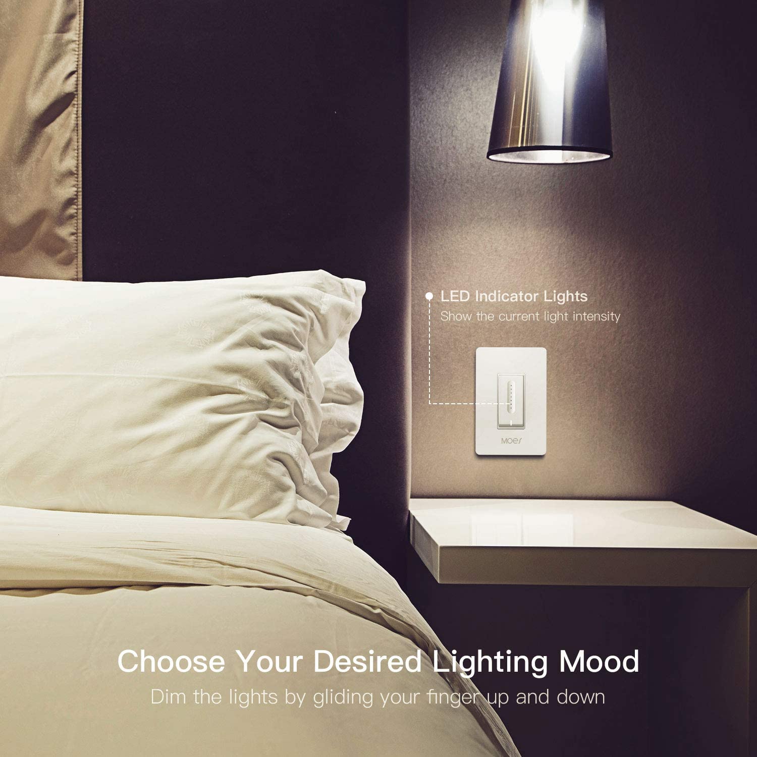 MOES WiFi Smart Light Dimmer Switch,Compatible with Alexa Google Home for Voice Control,No Hub Required - Image 4