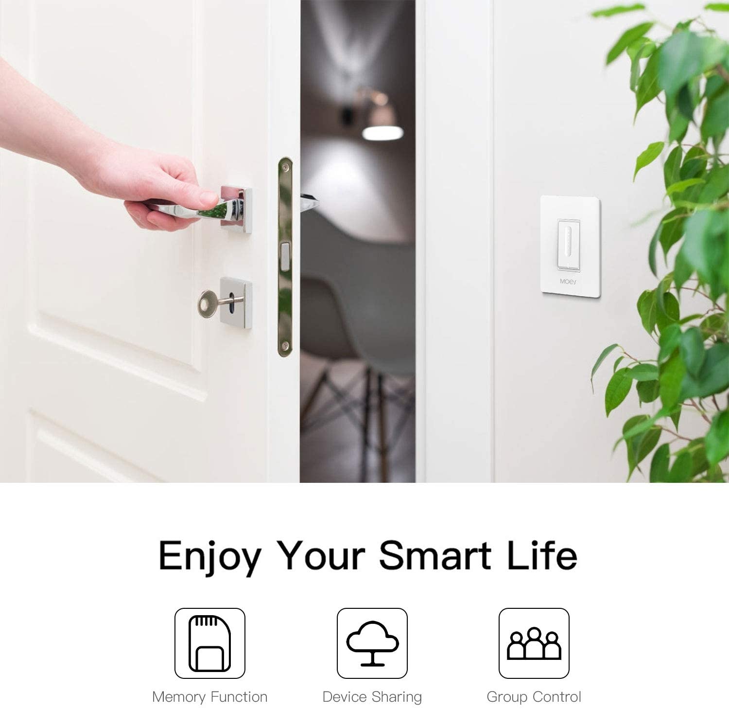 MOES WiFi Smart Light Dimmer Switch,Compatible with Alexa Google Home for Voice Control,No Hub Required - Image 3