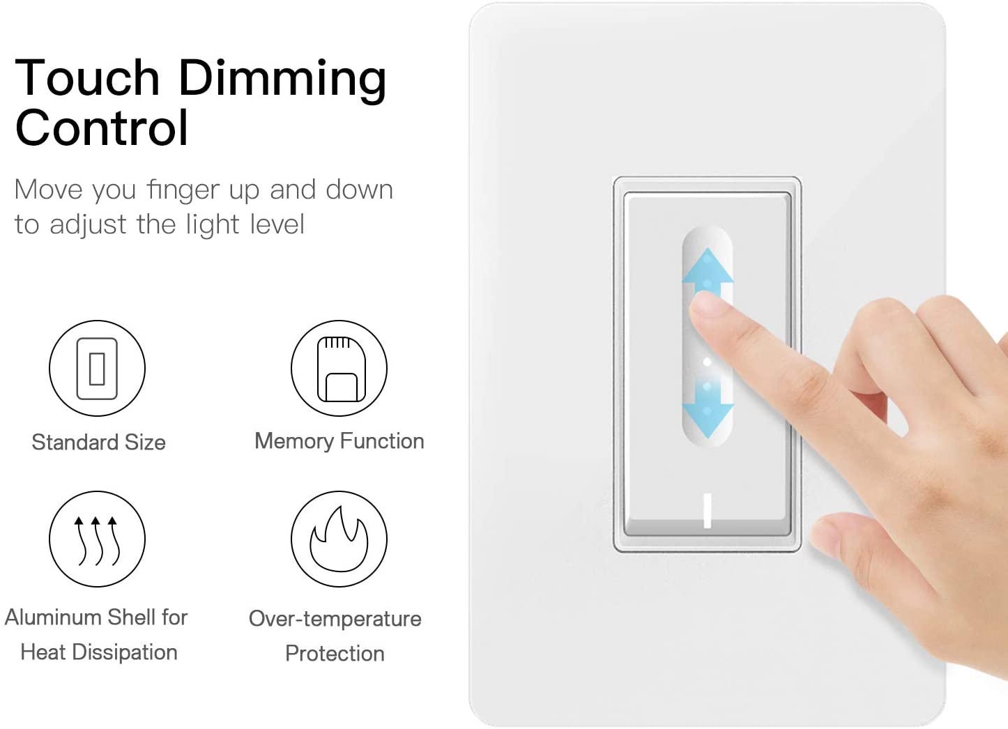 MOES WiFi Smart Light Dimmer Switch,Compatible with Alexa Google Home for Voice Control,No Hub Required - Image 2