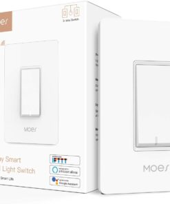 MOES 3 Way WiFi Smart Switch for Light,Compatible with Alexa and Google Home,No Hub Required,Control from Anywhere