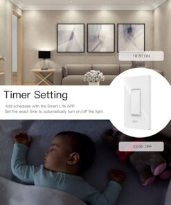 Alternative view of MOES 3 Way WiFi Smart Switch for Light,Compatible with Alexa and Google Home,No Hub Required,Control from Anywhere