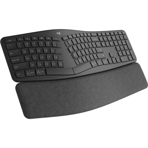 Logitech Ergo K860 Wireless Ergonomic Keyboard with Wrist Rest - Split Keyboard Layout for Windows/Mac, Bluetooth or USB Connectivity