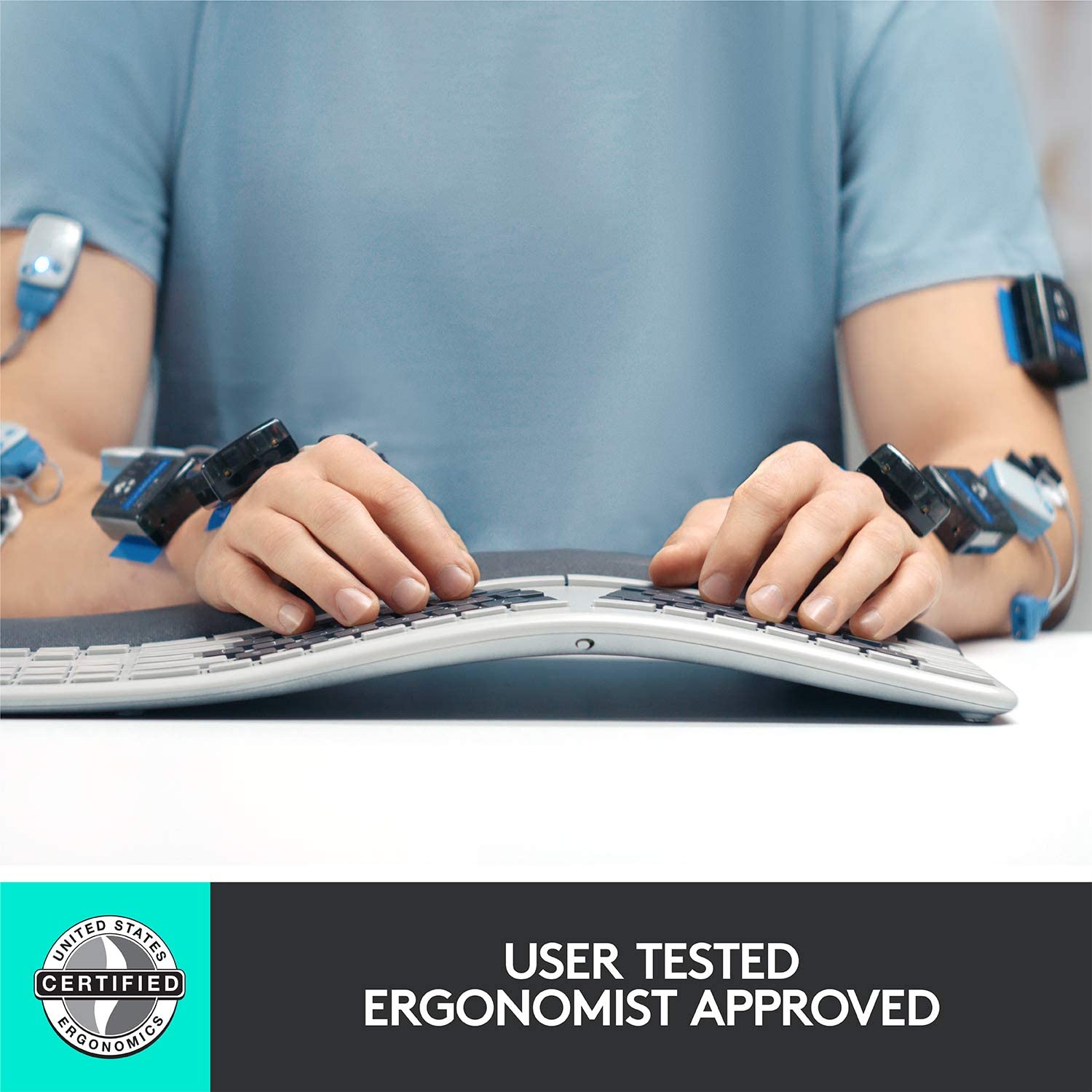 Logitech Ergo K860 Wireless Ergonomic Keyboard with Wrist Rest - Split Keyboard Layout for Windows/Mac, Bluetooth or USB Connectivity - Image 10