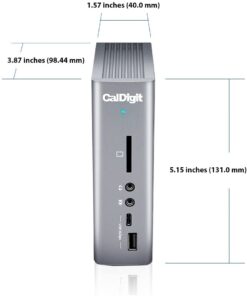 Alternative view of CalDigit TS3 Plus Thunderbolt 3 Dock - 87W Charging, 7X USB 3.1 Ports, USB-C Gen 2, DisplayPort, UHS-II SD Card Slot, LAN, Optical Out, for 2016+ MacBook Pro & PC