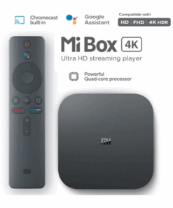 XIAOMI Mi Box 4K HDR Android TV 9.0 with Google Assistant Remote - Wi-Fi - Bluetooth 4.2 2GB RAM 8 GB Memory - Black