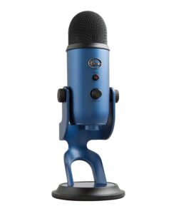 Blue Yeti USB Mic for Recording and Streaming on PC and Mac, 3 Condenser Capsules, 4 Pickup Patterns, Headphone Output and Volume Control, Mic Gain Control, Adjustable Stand, Plug and Play (Midnight Blue)