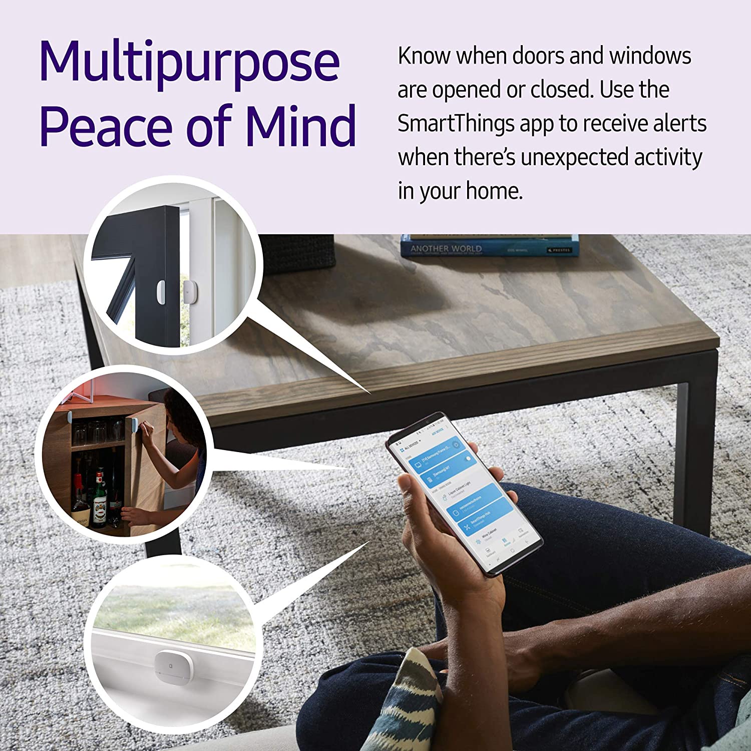 SmartThings Door & Window Multipurpose Sensor, White - Image 5