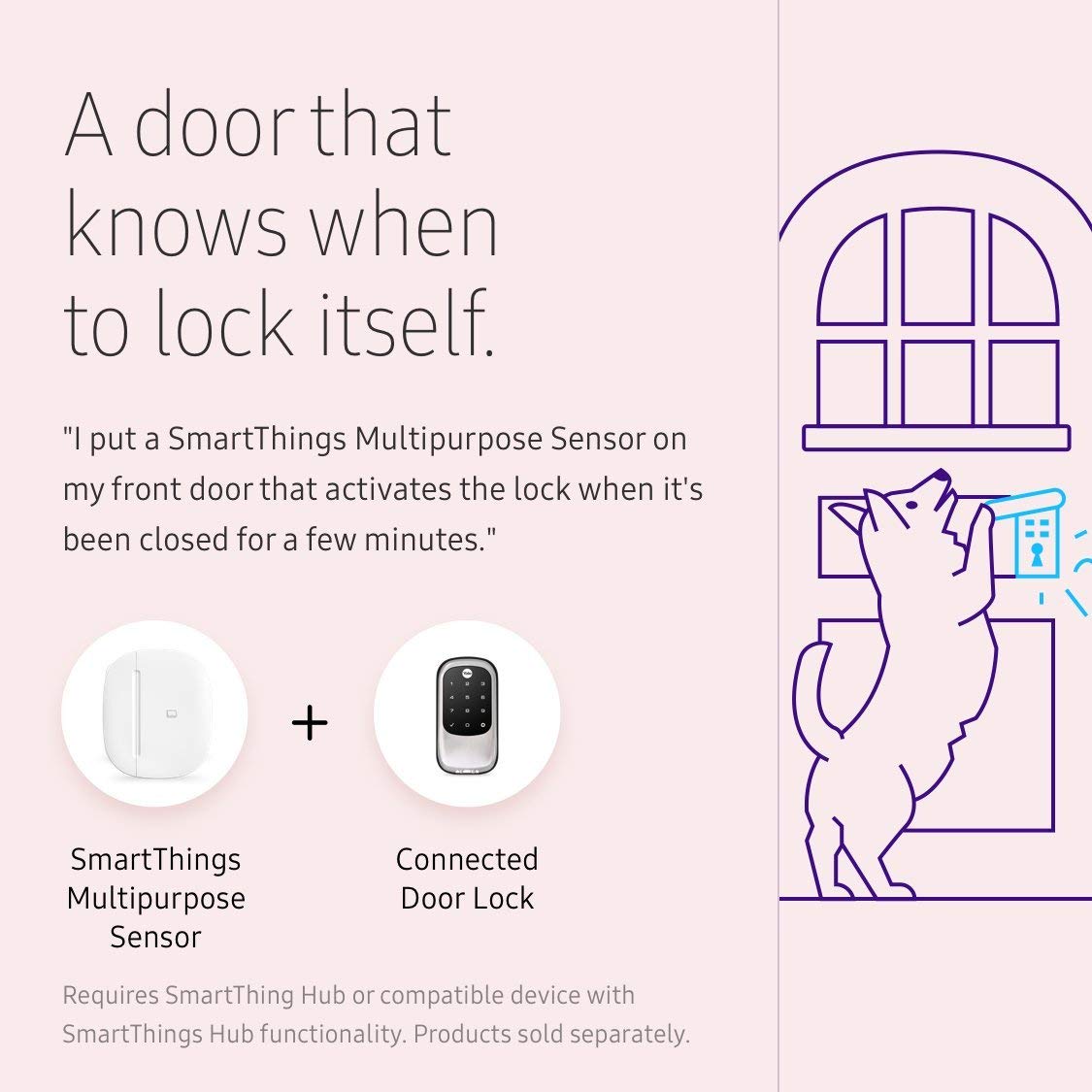 SmartThings Door & Window Multipurpose Sensor, White - Image 3