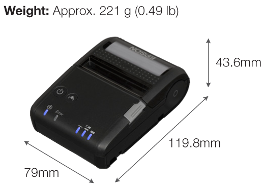 Epson TM-P20 2" Mobile Thermal POS Receipt Printer - Image 3