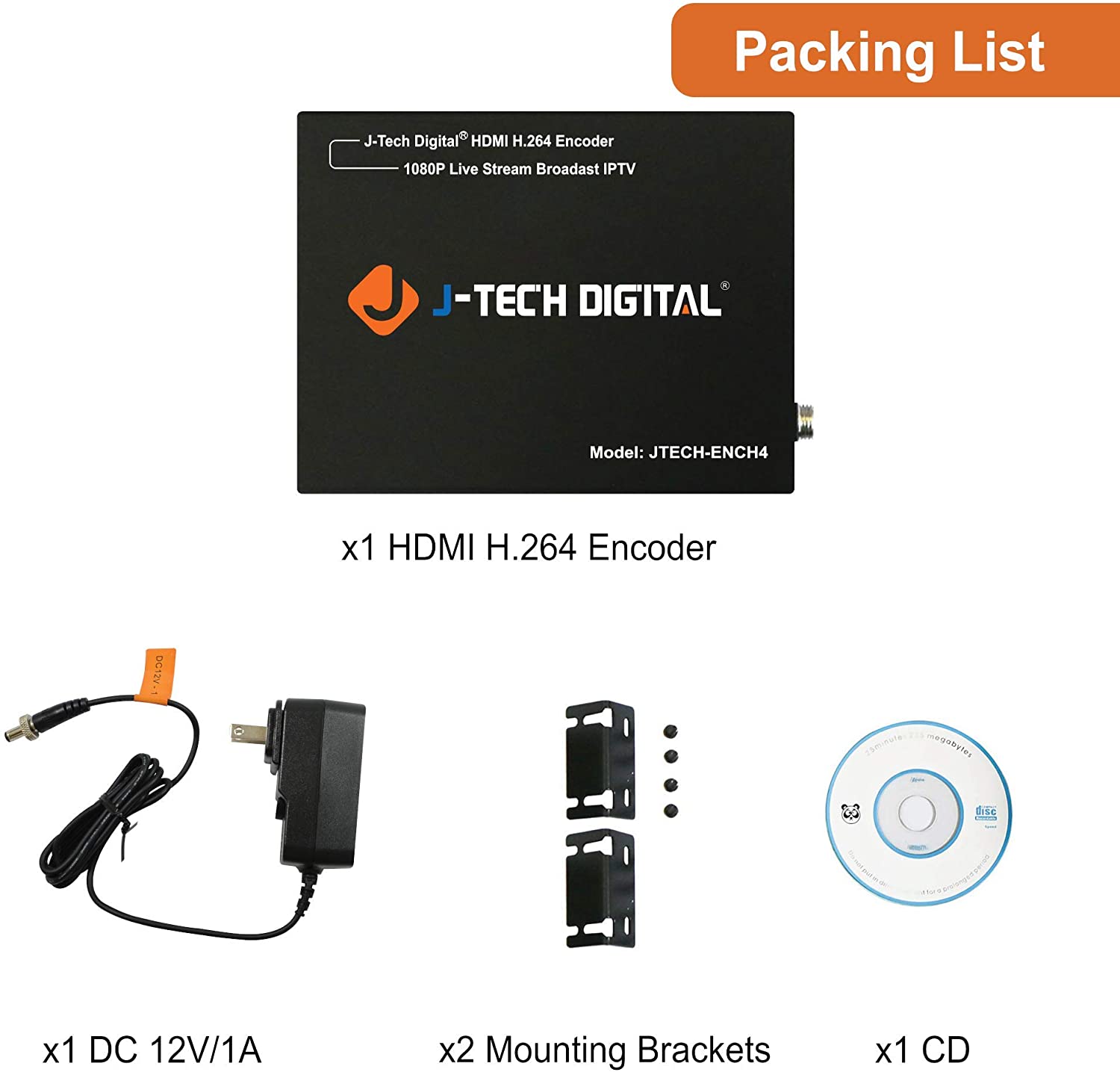 J-Tech Digital H.264 IP Encoder 1080p@60Hz Supports RTSP, RTP, RTMPS, RTMP, HTTP, UDP, ONVIF, Live Broadcast for YouTube, Facebook, Twitch - Image 8