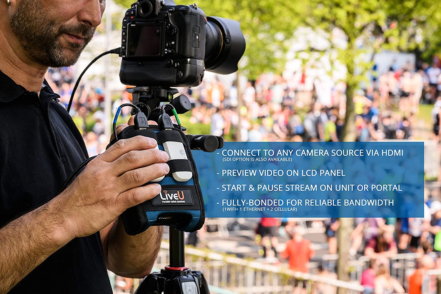 LiveU Solo Wireless Live Video Streaming Encoder for Facebook Live, Twitch, YouTube, and Twitter Live Video Streams - Image 5