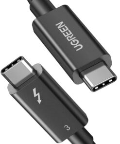 UGREEN Thunderbolt 3 Cable 1.6ft, 40Gbps USB-C to USB-C Cable 100W Fast Charging 5K Video USB 3.1 Gen 2/1 Compatible with MacBook Pro/Air, Huawei MateBook, ThinkPad X1, Yoga C930, XPS13/15, EliteBook