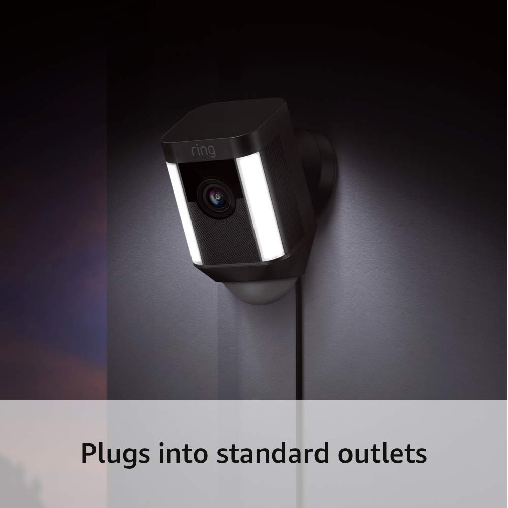 Ring Spotlight Cam Wired: Plugged-in HD security camera with built-in spotlights -Black, - Image 5