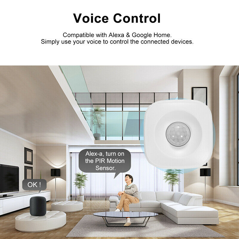 Smart Home PIR Motion Sensor Voice Control Compatible with Alexa Google Home - Image 3