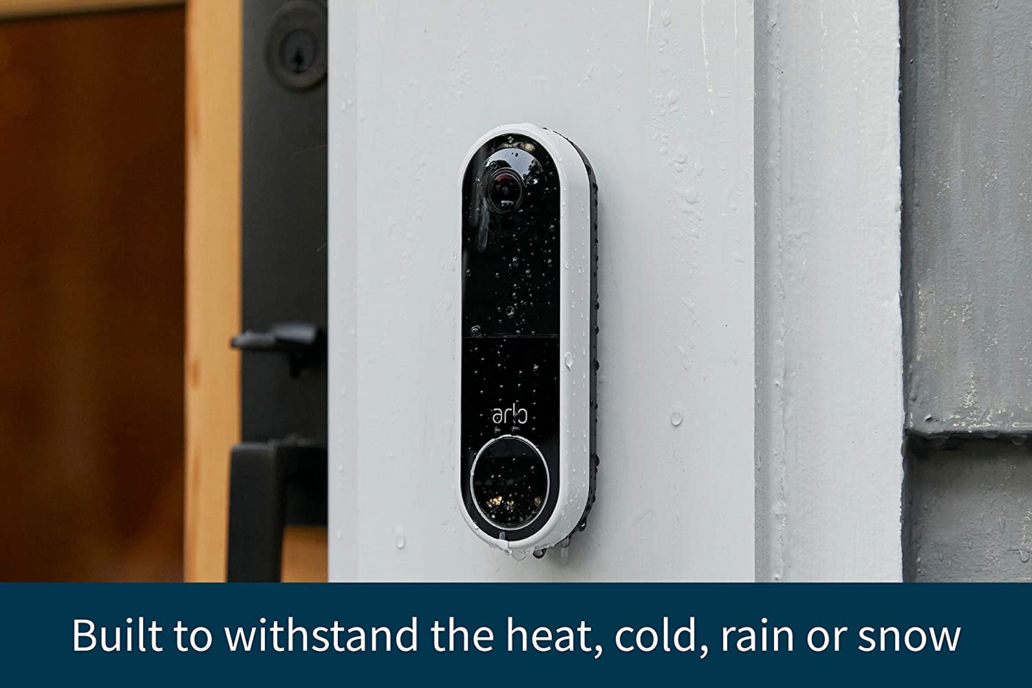 Arlo Essential Video Doorbell Wire-Free | HD Video Quality, 2-Way Audio, Package Detection | Wire-Free or Wired | AVD2001