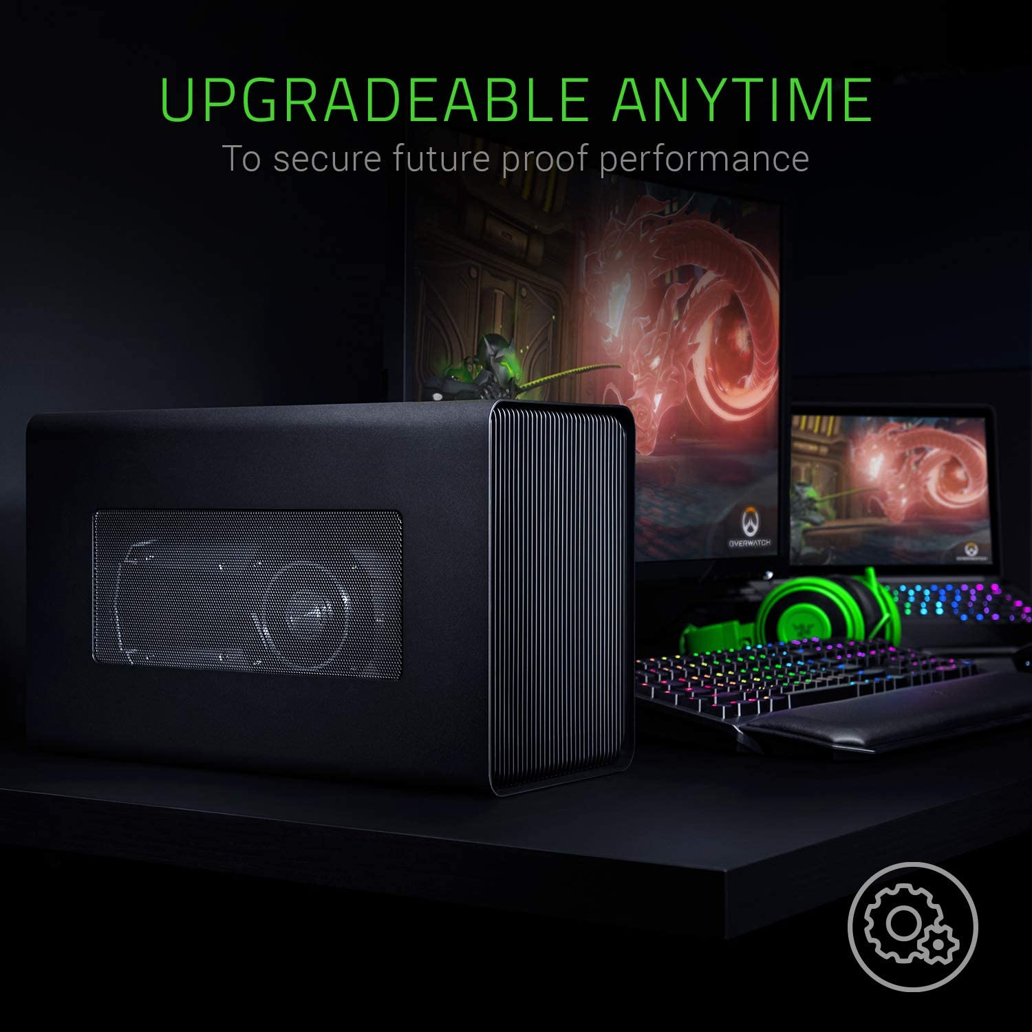 Razer Core X External GPU Enclosure (eGPU): Compatible with Windows & Mac Thunderbolt 3 Laptops - NVIDIA /AMD PCIe Support - 650W PSU - Image 3