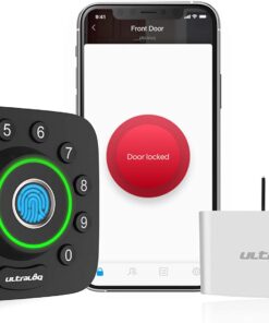 Alternative view of ULTRALOQ U-Bolt Pro Smart Lock + Bridge WiFi Adaptor, 6-in-1 Keyless Entry Door Lock with WiFi, Bluetooth, Biometric Fingerprint and Keypad, Smart Door Lock