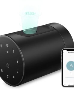 S170 Smart Door Knob Lock , Key less Entry with Live Fingerprint Scanner, 7in-1 Bluetooth , Touch Keypad , IP55, Weatherproofing.