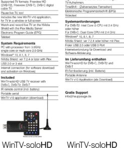 Alternative view of Hauppauge WinTV-SoloHD  Freeview HD tuner for PC, Black