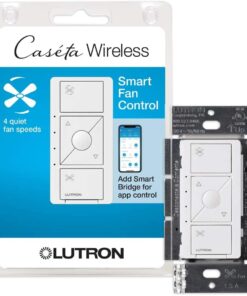 Lutron Caseta Wireless Smart Fan Speed Control, White