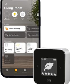 Eve Room - Indoor air Quality Sensor to Monitor air Quality (VOC), Temperature & Humidity, Apple HomeKit Technology, Bluetooth,